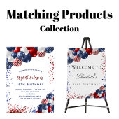 Begroting verjaardag Verenigde Staten rood wit bla