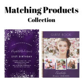 Paarse roze glitter spark bedankt