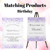 Verjaardag wit violet confetti seltzer blikjeskoeler