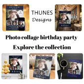 Birthday party marvy blue foto budget uitnodiging flyer