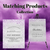 Budget verjaardagszilver paars behalve datum