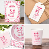 Girl's verjaardagsfeestje met aangepaste kleuren k bedankdoosjes