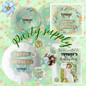 Flower & Butterfly Verjaardag Uitnodiging