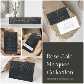 Roos Gold Marquee Signature Calligraphy Script Visitekaartje