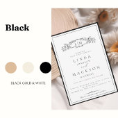 Elegante & Chic botanische kam monogram bruiloft Save The Date