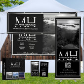 Black and White Monogrammed Logo 1 Photo Qr Code B Visitekaartje