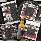 Waterverf Botanische goudhandtekeningen Drinken We Poster