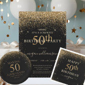 Gouden Glitter 50ste verjaardag Blikjeskoeler