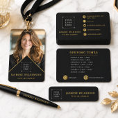 Zwart goud Logo Modern professional Naamplaatje