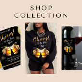 Zwart & Goud Proost op New Years Eve Party 2024 Pokerkaarten