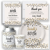 Moderne Script Black Gold Happy Birthday Spandoek