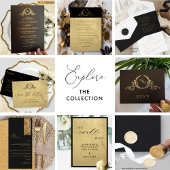 Welkomstteken voor Black and Gold Elegant Script W Poster