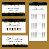 Signature Script Black and Gold Waterverf Visitekaartje