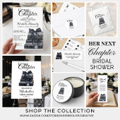 Elegant Gothic Book Themed Bridal Shower  Kaart