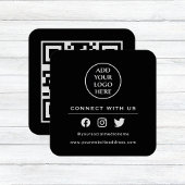 QR-code Je Logo volgt scannen om verbinding met on Visitekaartje