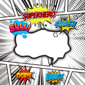 Zwart Wit Stripboek Verjaardagsfeest Bedankdoosjes