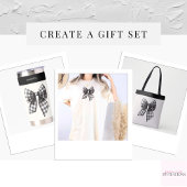 Oversized Coquette Zwart-wit Bow T-shirt