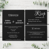 Minimale zwart-wit bestman bedankkaart (Personaliseer de collectie van deze zelfstandige maker.)