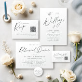 Elegant modern script minimalistische accommodatie informatiekaartje