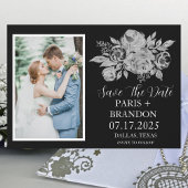 New York RSVP Black en White Modern Wedding All All In One Uitnodiging
