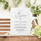 Minimalistisch elegant tabelnummer zwart-wit