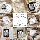 Minimalist Black and White Floral Photo Arch 