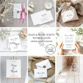 Mr & Mrs Scripty Black & White Bedankkaart