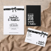 Script Zwart & Wit Huwelijk Eenvoudig Trendy Moder Plaatskaartje (Personaliseer de collectie van deze zelfstandige maker.)