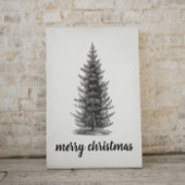 rustiek neutraal sparren vrolijk kerstfeest cadeaulabel