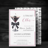 Black Bow Cherry Drink 'A tini bit Older' Birthday Vierkante Sticker