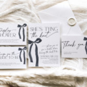 Ze is het binden van de knoop Gothic Black Bow Vri Bedankkaart