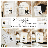 Black Bow Parels & Prosecco Vrijgezellenfeest Spel Briefpapier