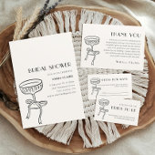 Champagne Glass Bow Bridal Shower Guess How Many Informatiekaartje