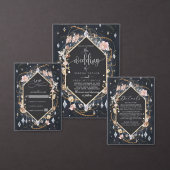 Zwarte Diamant Decorated Luxury Bewaar de datum Kaart (Personaliseer de collectie van deze zelfstandige maker.)