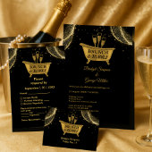 Black Gold Brunch & Bubbly Wedding bewaar de datum