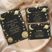 Black Gold Celestial Crescent Moon Vrijgezellenfee Papieren Bekers