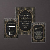 Charm Black Great Gatsby Art Deco Seatrix Poster (Personaliseer de collectie van deze zelfstandige maker.)