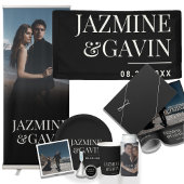 Zwarte minimalistische moderne gepersonaliseerde b seltzer blikjeskoeler