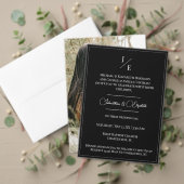 Minimalistisch Monogram Bruiloft | Zwart Servet (Personaliseer deze collectie van deze onafhankelijke maker. Test)