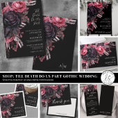 Till Death Do Us Part Gothic Black Bloemen Huwelij Servet