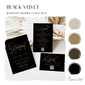 Formele Black Tie Trouwmenu Kaart Sjabloon