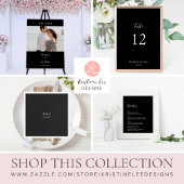 Zwart Bruiloft Modern Chique Script Minimalistisch Bedankdoosjes