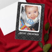 Trendy Black white tartan Personaliseer Monogram Klembord (Personaliseer de collectie van deze zelfstandige maker.)