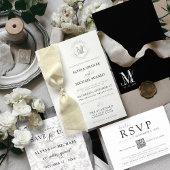 Eenvoudige  Crest Monogram bruiloft Servet
