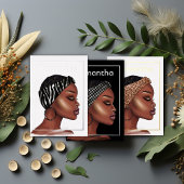 Roze en Goud Zwart Vrouw Papieren Bordje