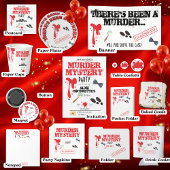 Moord Mysterie Verjaardagsfeestje Bloedvlek Elegan Papieren Bekers