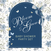 Bloom and Grow Baby shower Invitation Kaart
