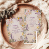 Baby in Bloom Blush Spring Floral Baby shower Kaart