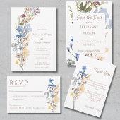 Botanische Wildflower bruiloft uitnodiging