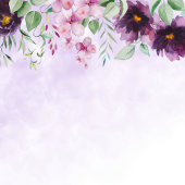 Elegant Purple Floral Birthday Invitation Sleutelhanger